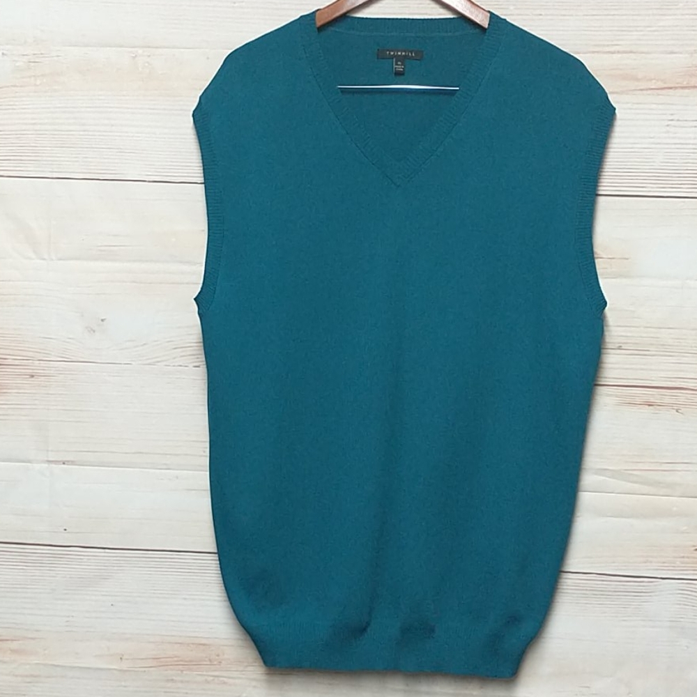 TWINHILL Men's V-neck Sweater Vest Size XL Pullover